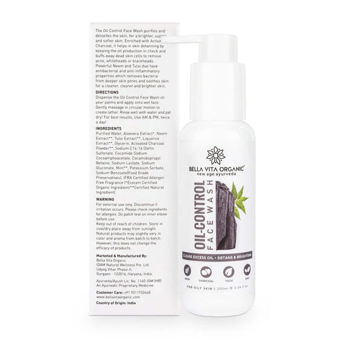 Bella Vita Organic Oil Control Face Wash 100ml
